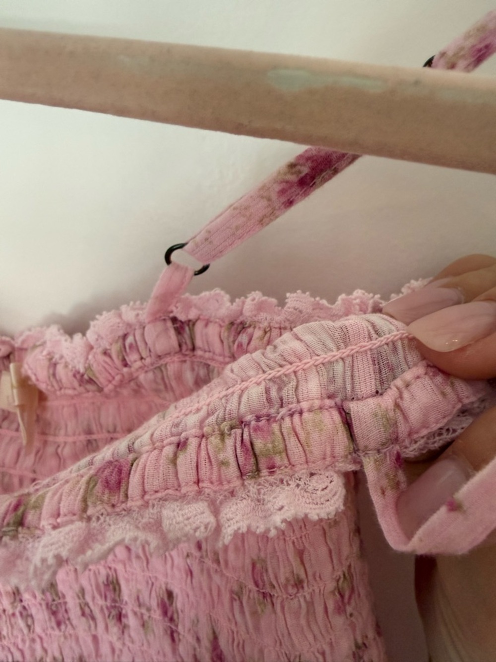 Condie Floral Cotton Voile Top in Raspberry Fields - Picture 5 of 9